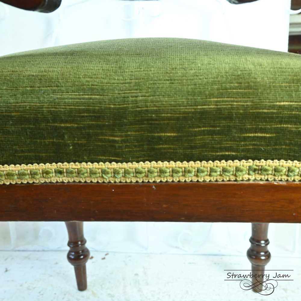 L3705-206-2 英国アンティーク エドワーディアン 布張りチェア L3705-206-2 英国アンティーク エドワーディアン ヴィクトリアン