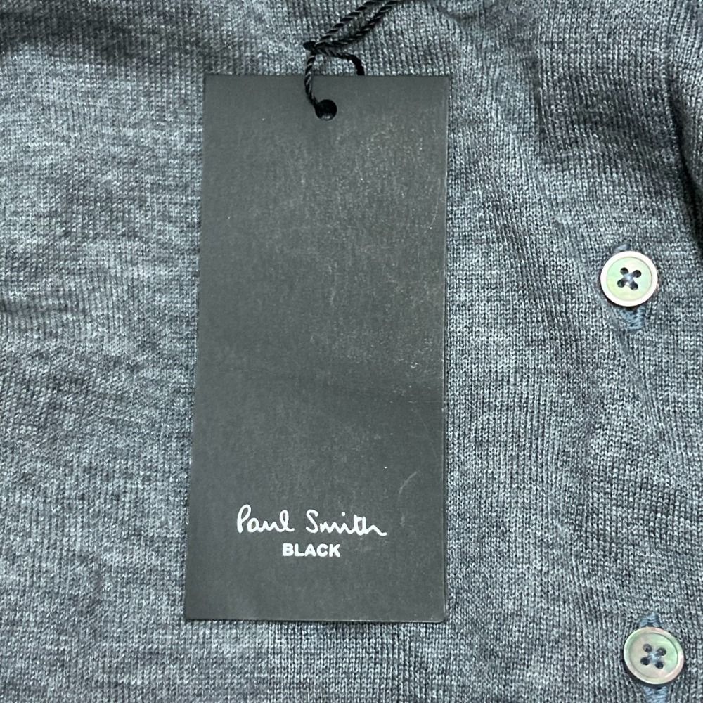 未使用 Paul Smith BLACK ポールスミス ブラック シルクブレンド ニット カーディガン M グレー レディース 古着 中古 未使用 Paul Smith BLACK ポールスミス ブラック シルクブレンド