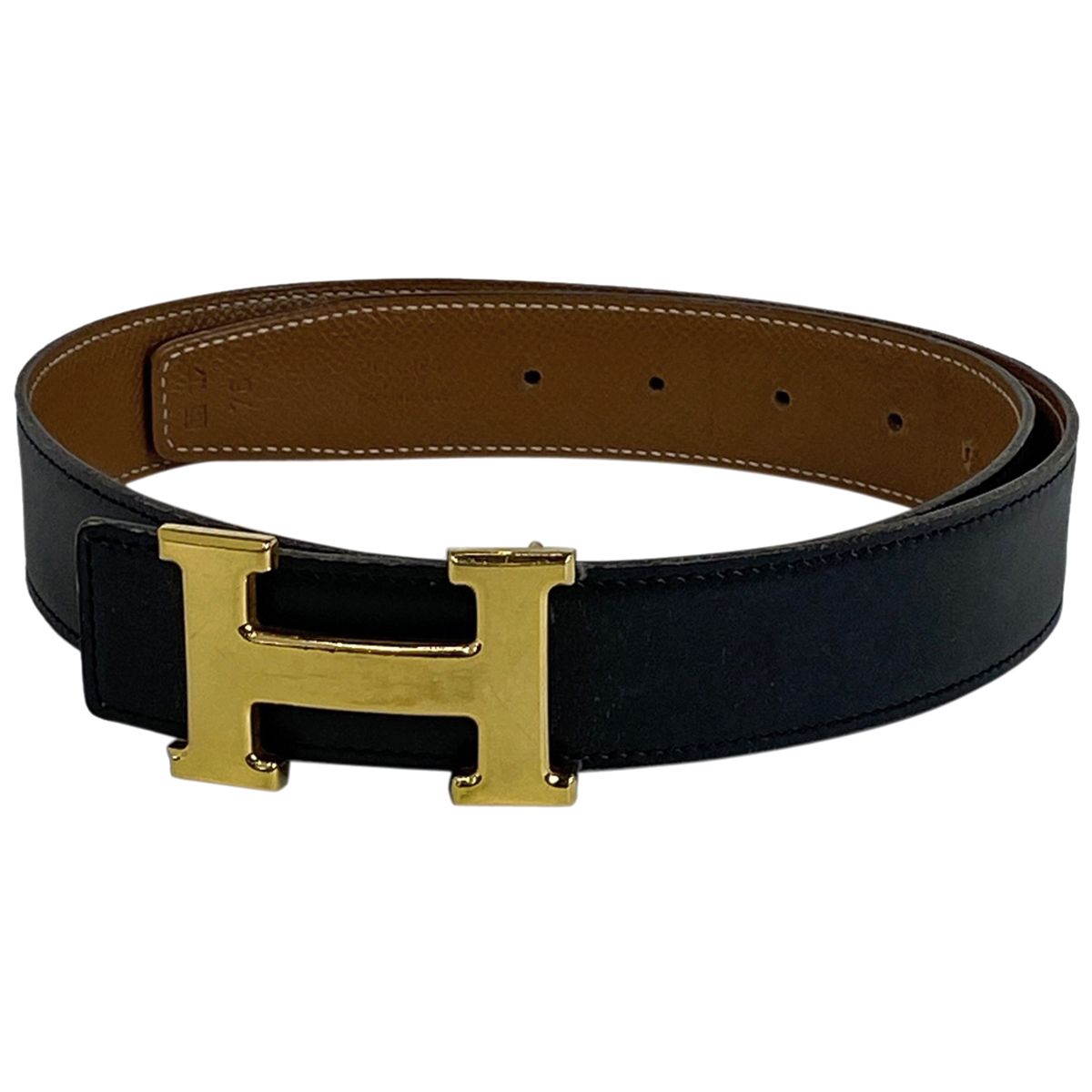 エルメスコンスタンス ベルト ボックスカーフ ブラック ゴールド GP