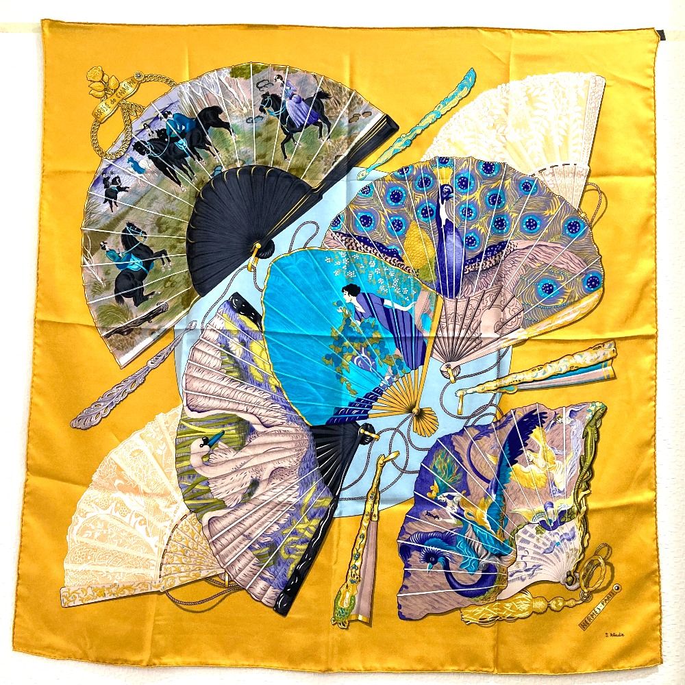 エルメス 魅惑のそよ風 カレ90 シルクスカーフ スカーフ シルク