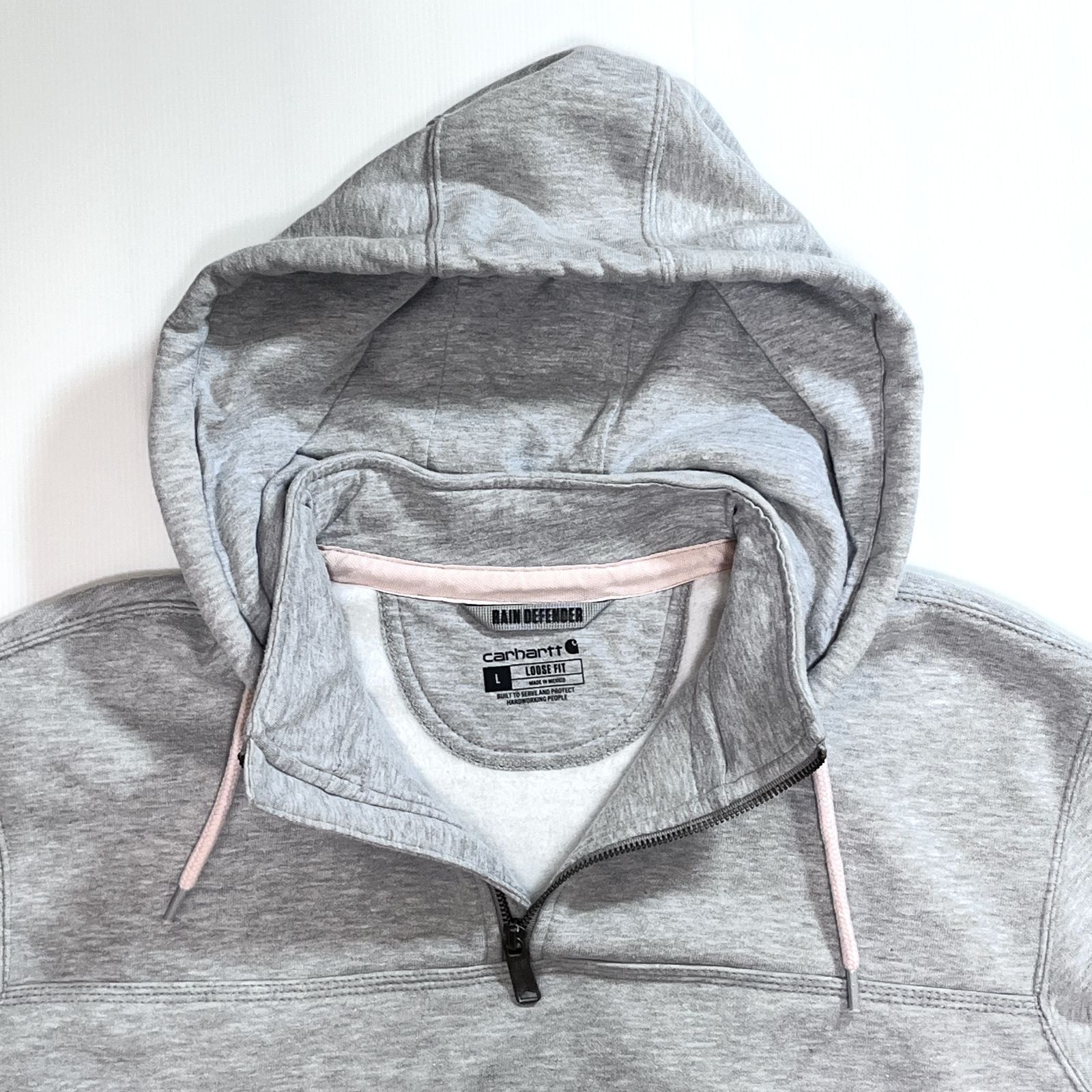 美品 Carhartt L カーハート レインディフェンダー ハーフジップ 