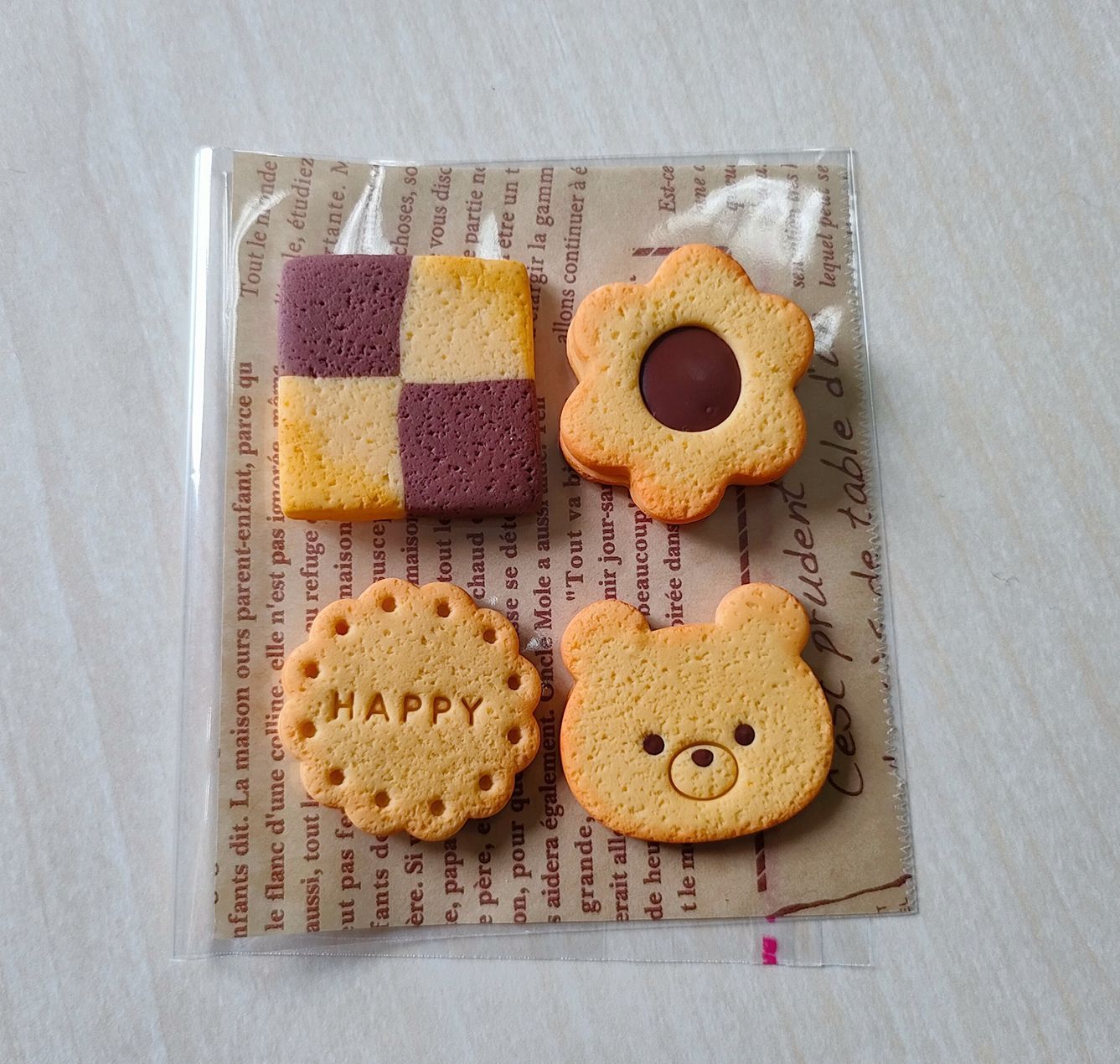 no.5 ちらつき 樹脂粘土 かわいいチョコレートとプレーンの