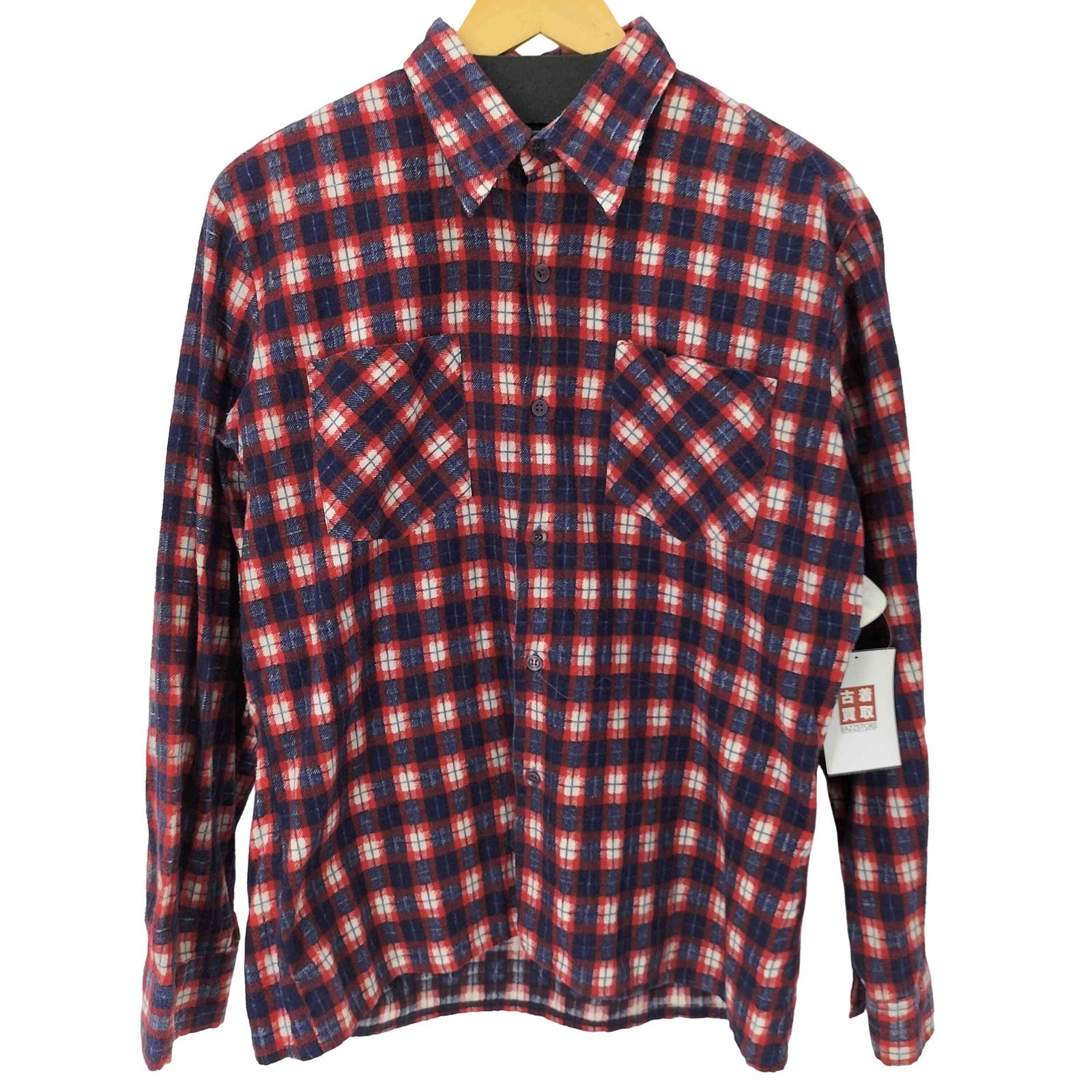 フルーツオブザルーム FRUIT OF THE LOOM 80s ダブルポケットチェックネルシャツ 襟芯 メンズ import：M 
