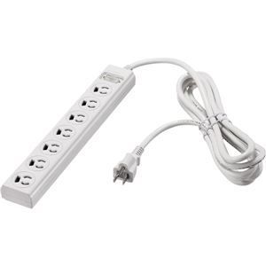バッファロー（サプライ） 3ピン式電源タップ 7個口 3m ホワイト 集中スイッチ 変換アダプター付 BTMSKL3730WH