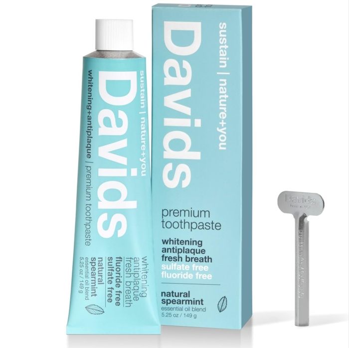 3営業日で発送 Davids ホワイトニングトゥースペースト スペアミント 歯磨き粉 ヴィーガン 8353510001006 入数 6