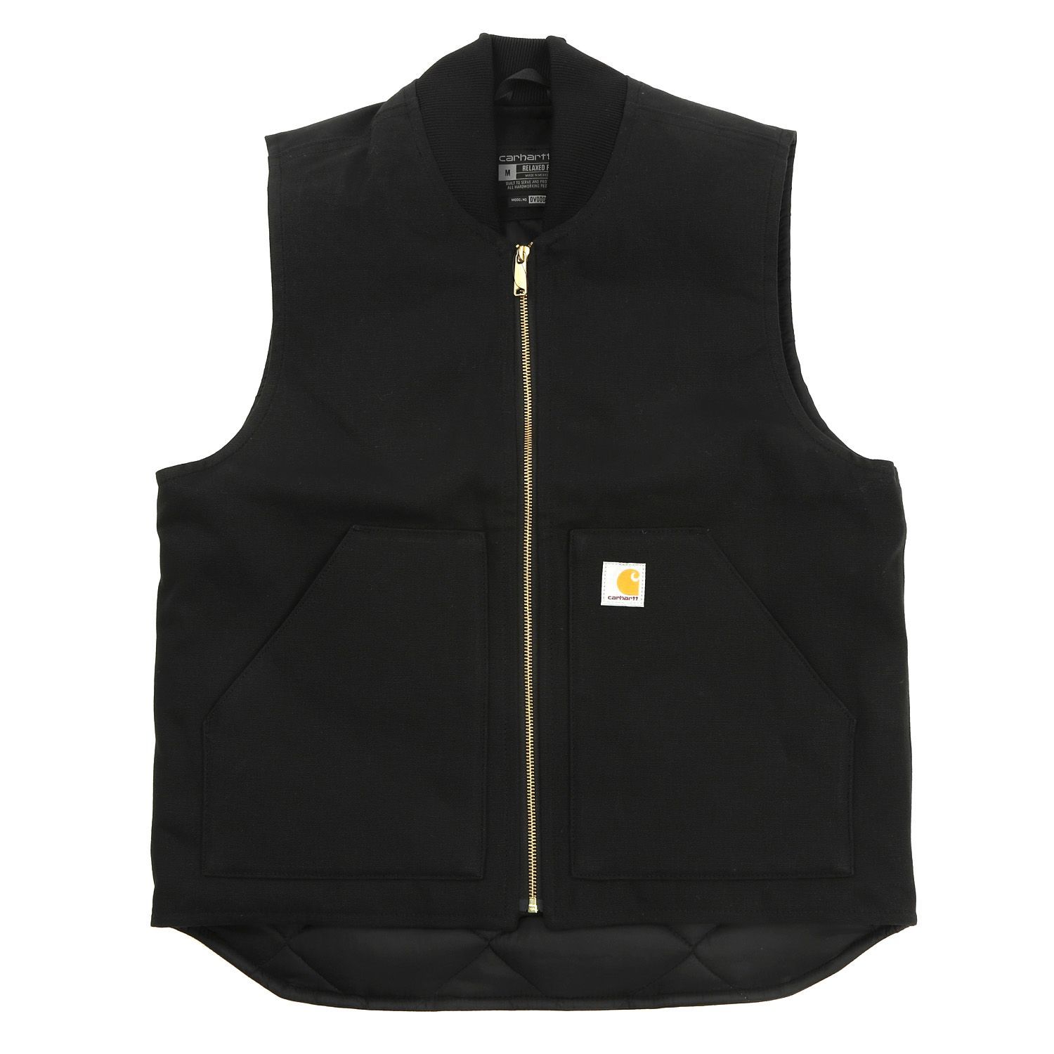 【新品未使用】Carhartt ベスト ブラック 新品】 カーハート CARHARTT ジップ ベスト BLACK ブラック 未使用品