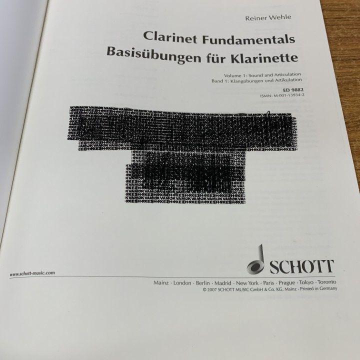 ▲01)【同梱不可】Clarinet Fundamentals 1・2 2冊セット/クラリネットの基礎/Reiner Wehle/ライナー・ヴェーレ/Schott Music/A △01)【同梱不可】Clarinet Fundamentals 1・2 2冊セット