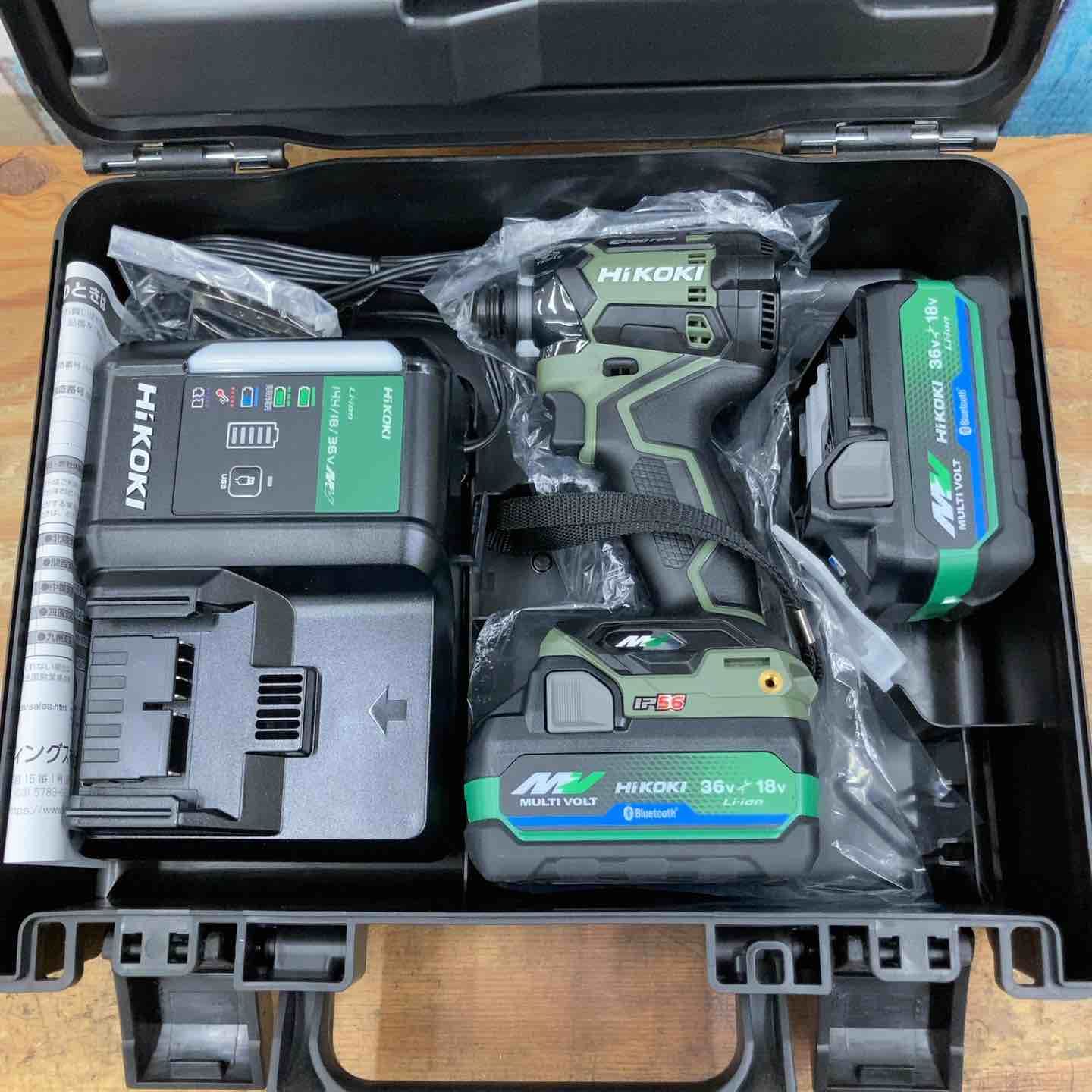 ♥品 ハイコーキ HIKOKI 旧 日立工機 コードレスインパクトドライバー WH36DC 2XPGSZ 36V フルセット フォレストグリーン 柏店