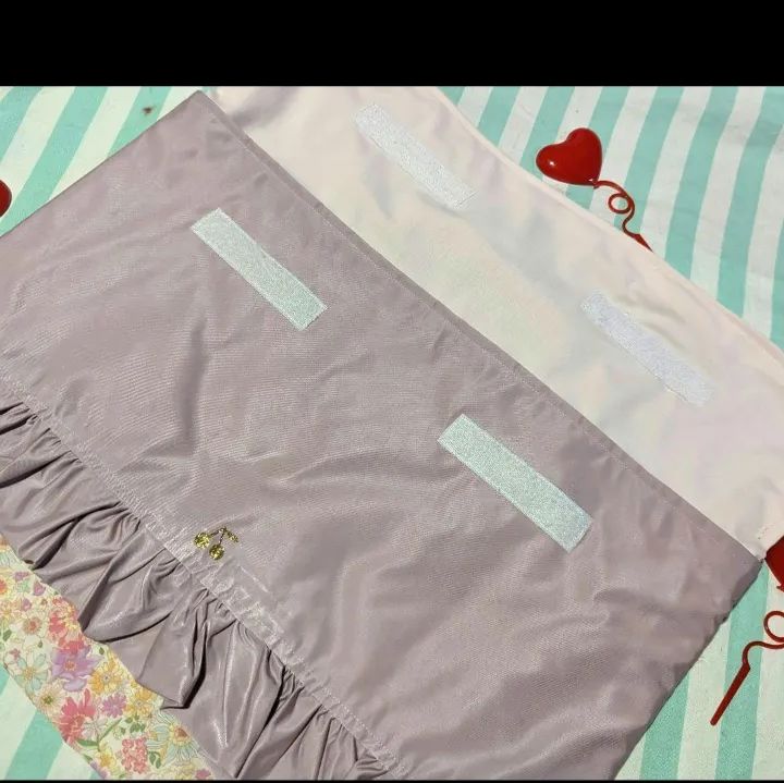 防災頭巾カバー 背もたれあり さくらんぼ くすみピンク 花柄 女子 入学