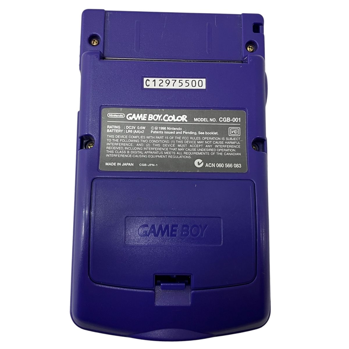 Nintendo CGB-001 GAME BOY COLOR ゲーム ボーイカラー パープル