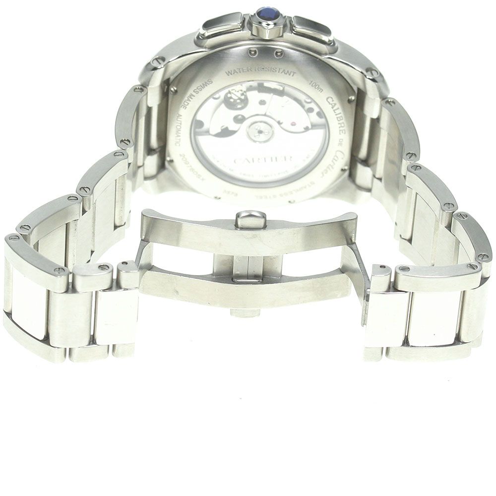 カルティエ CARTIER W7100045 カリブル ドゥ カルティエ クロノグラフ 自動巻き メンズ美品_815826