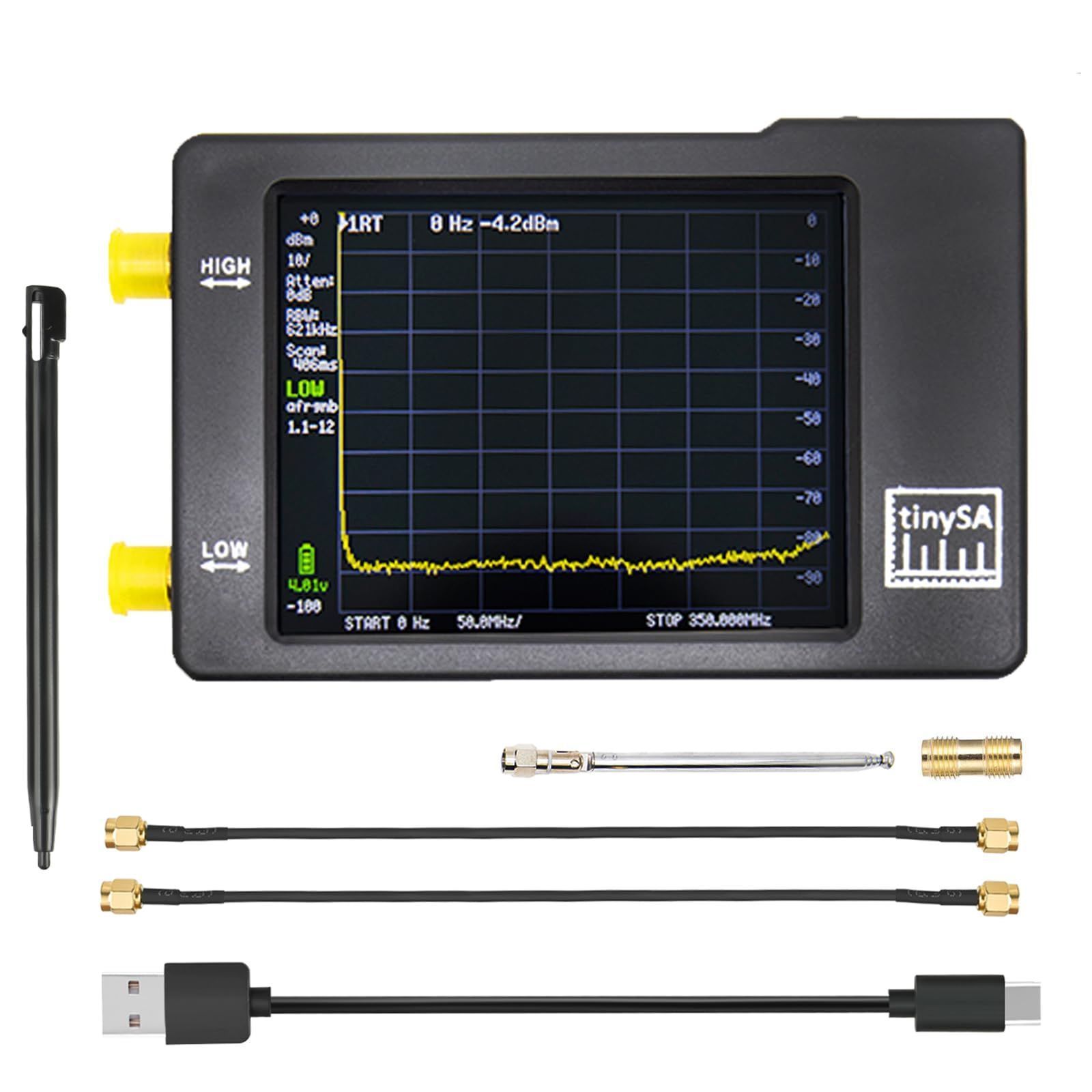 新品 TinySAスペクトラムアナライザハンドヘルド 100kHz960MHzポ