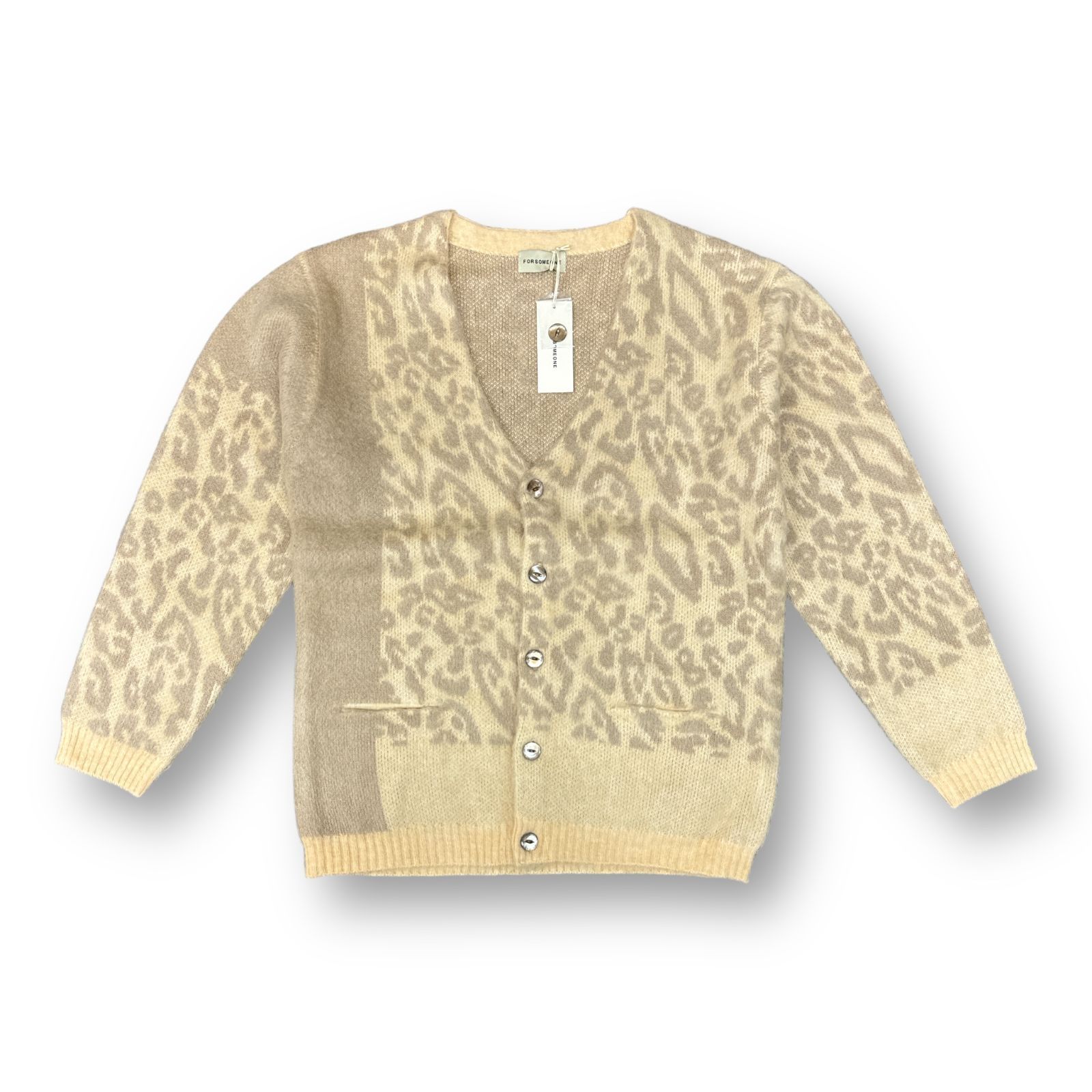 定価44000円 新品 FORSOMEONE 22AW LEOPARD CARDIGAN レオパード 