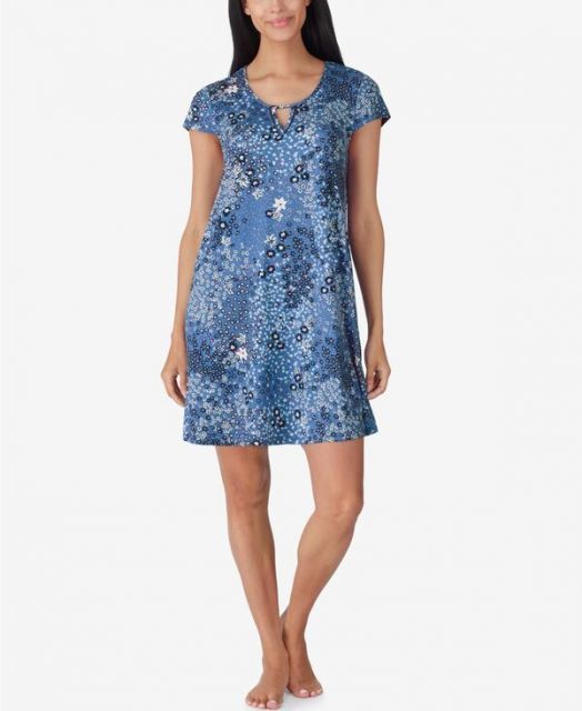 送料無料 エレントレイシー レディース ナイトウェア アンダーウェア Women s Short Sleeve Chemise Light blue