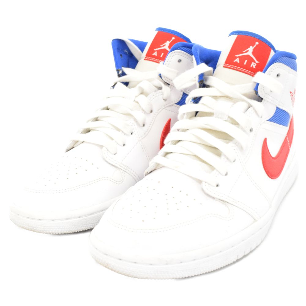 NIKE (ナイキ) WMNS AIR JORDAN 1 MID WHITE UNIVERSITY RED GAME