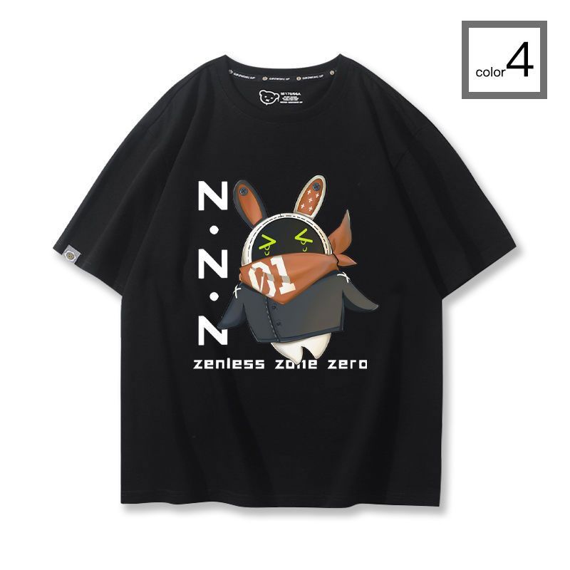 8/5限定価格❣️パンゴム boo boo tae テテベアー Tシャツ パンツ ゼンレスゾーンゼロ ゼンゼロ ZZZ Tシャツ バンブー プリント 8