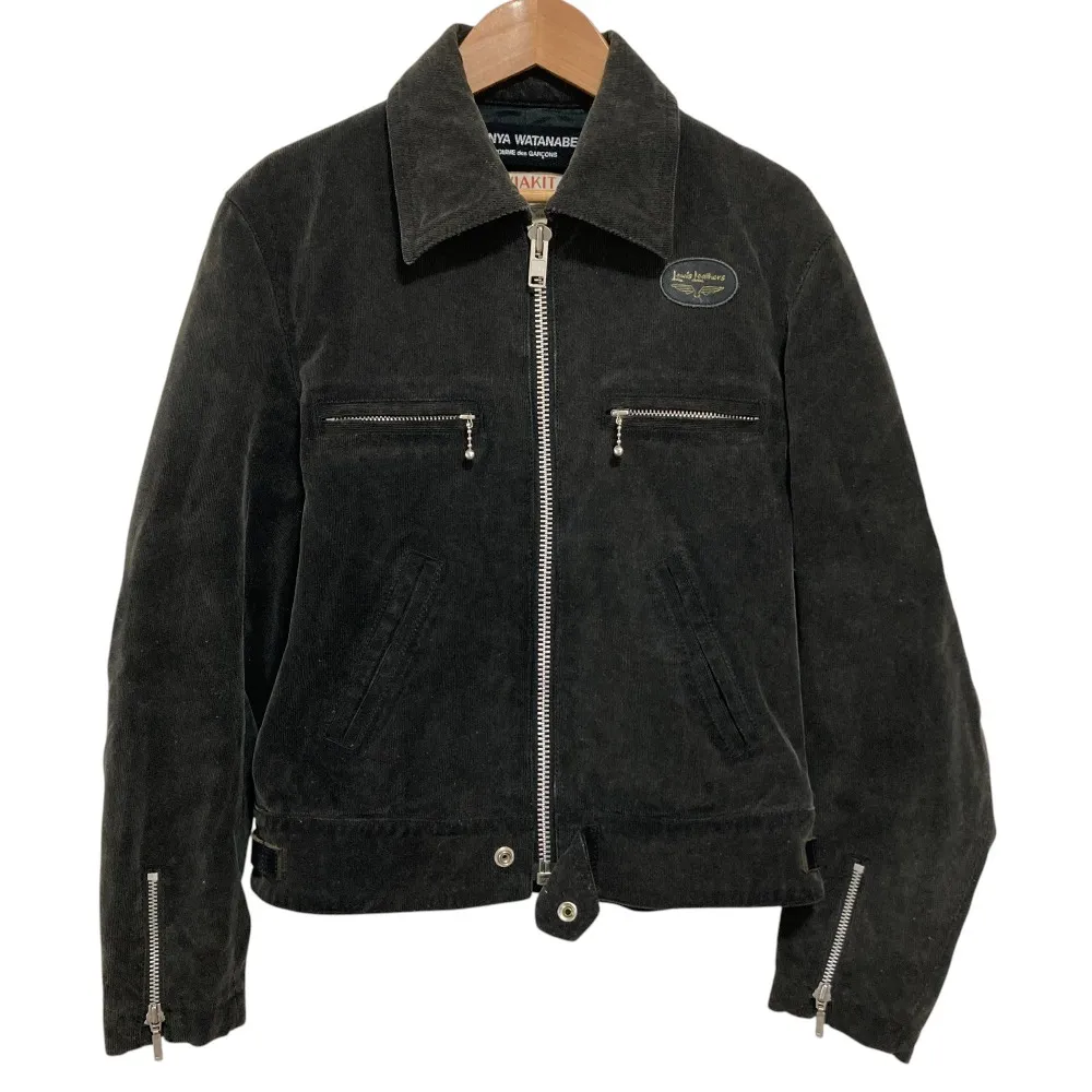ジュンヤワタナベ&ルイスレザーコラボ　レザーコーティングライダースジャケット黒 ジュンヤワタナベ&ルイスレザーコラボ レザーコーティングライダース