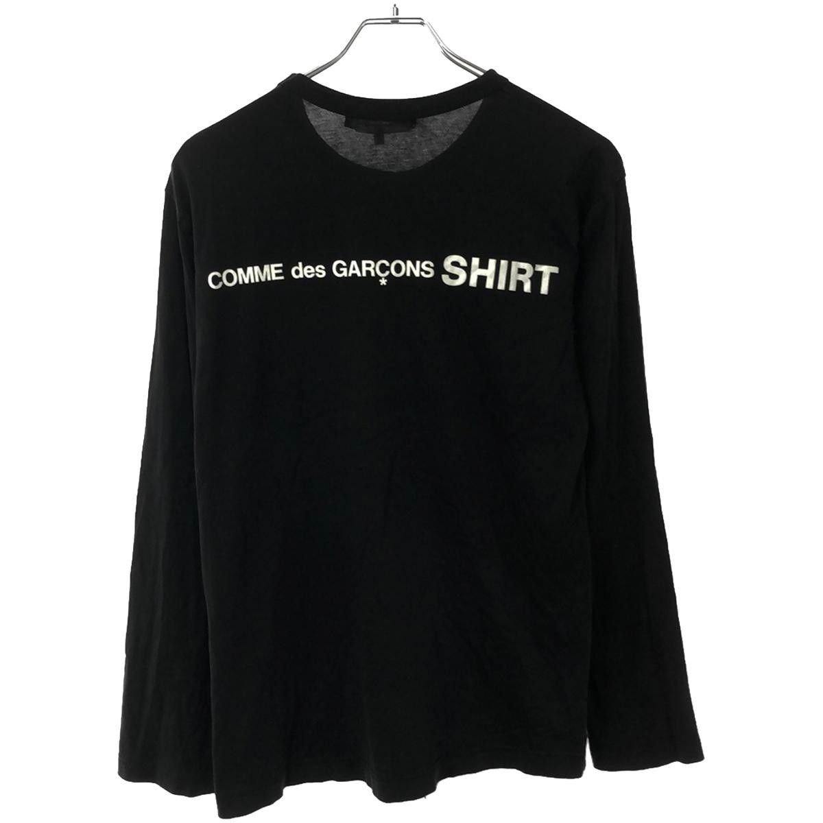 COMME des GARCONS SHIRT コムデギャルソンシャツ バックロゴプリントロングスリーブTシャツ  ブラック M