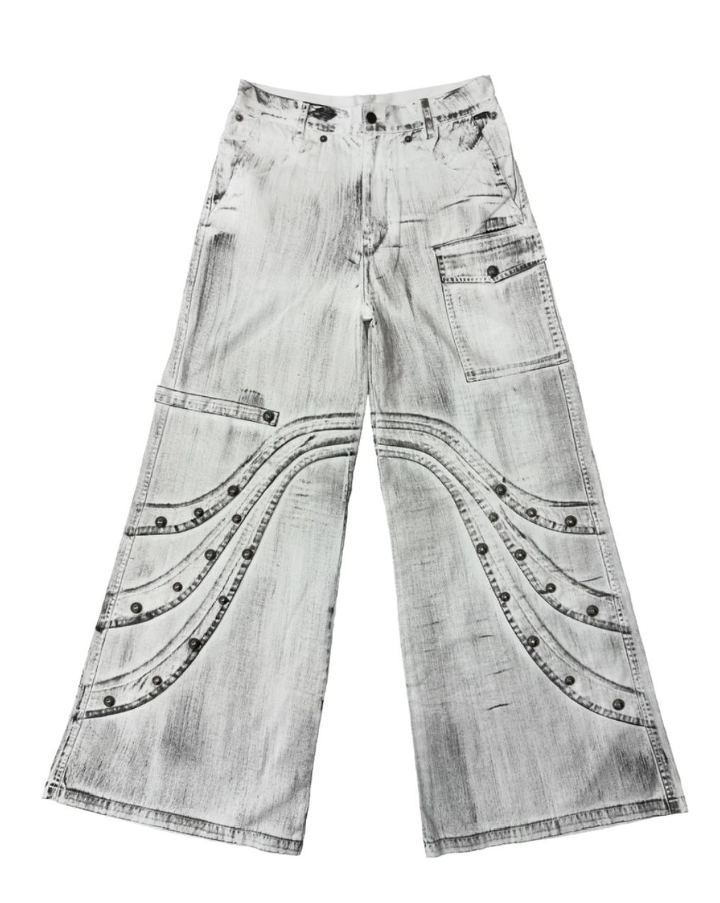 新品未使用】【Rosen Kreuz】DOCKING SKIRT FLARE WIDE PANTS ワイド