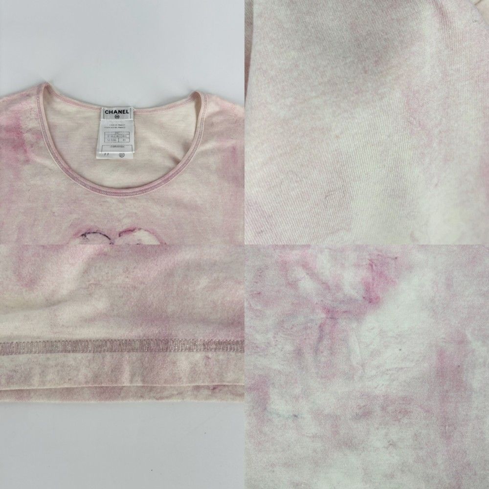 CHANEL カットソー Tシャツ 半袖 ココマーク タイダイ ピンク 40 CHANEL カットソー Tシャツ 半袖 ココマーク タイダイ ピンク 40