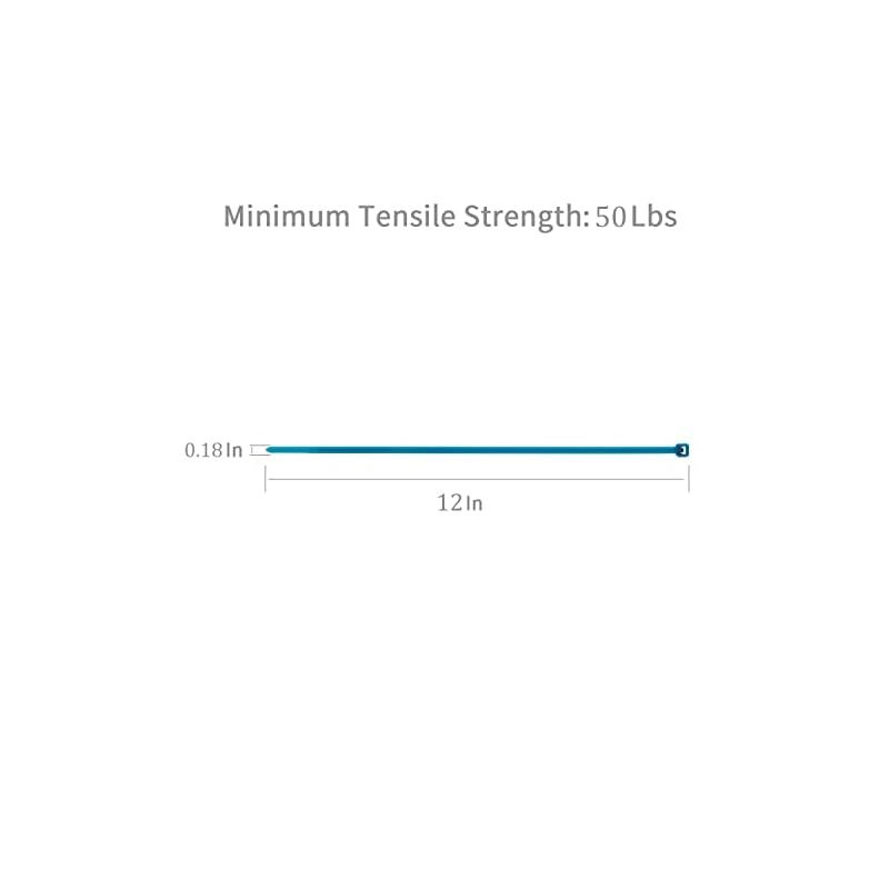 XINGO ブルー結束バンド 12インチ 引張強度 60ポンド セルフロック式ナイロンプラスチックナイロン PA66ワイヤータイ 屋内外用 1 000本 1