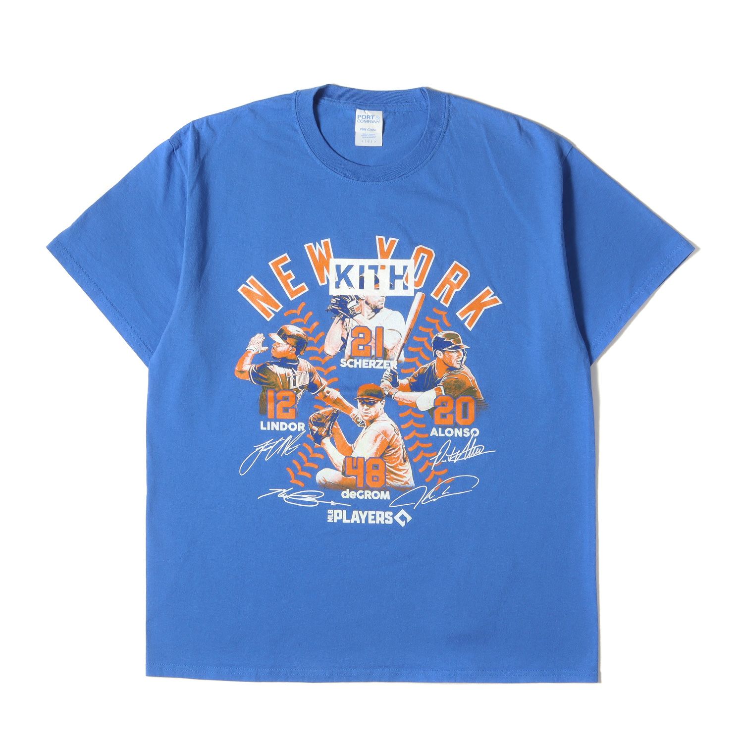 KITH NYC キス ニューヨークシティー Tシャツ サイズ:L KITH TOKYO限定 古着リメイク ニューヨーク・メッツ ボックスロゴ  クルーネック Tシャツ ブルー トップス カットソー 半袖【メンズ】 - メルカリ