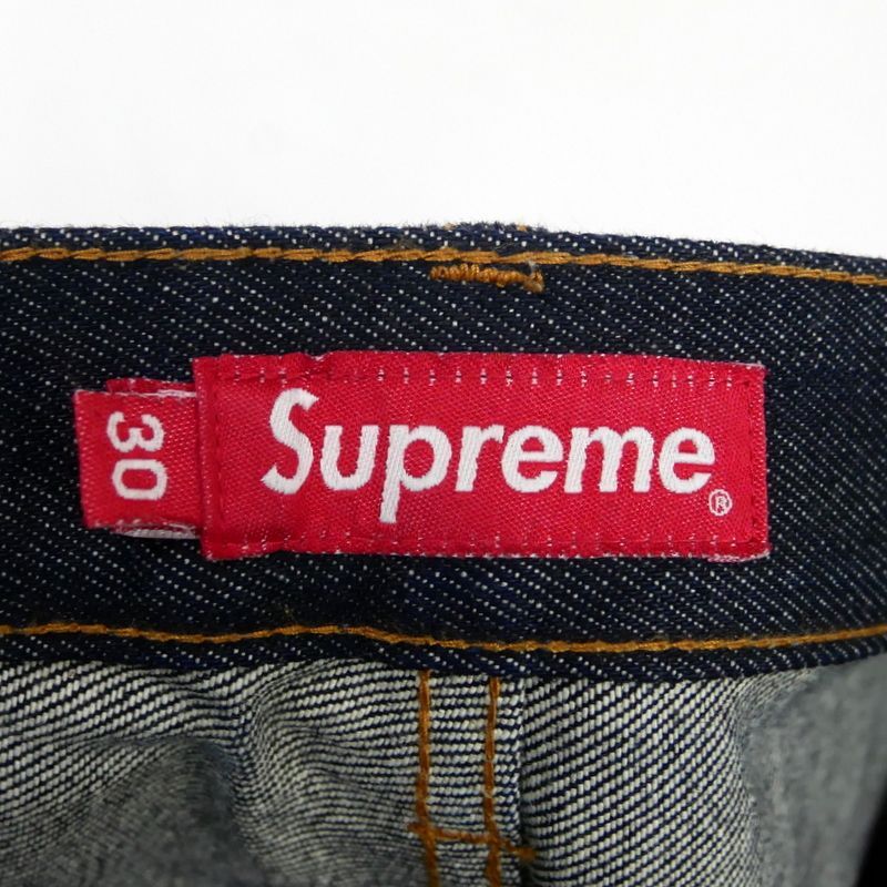 シュプリーム/リジッドバギーセルビッジジーンズ/クラシックロゴ刺繍/日本製/赤耳 Supreme 国内正規 Rigid Baggy Selvedge Jean リジッドバギー