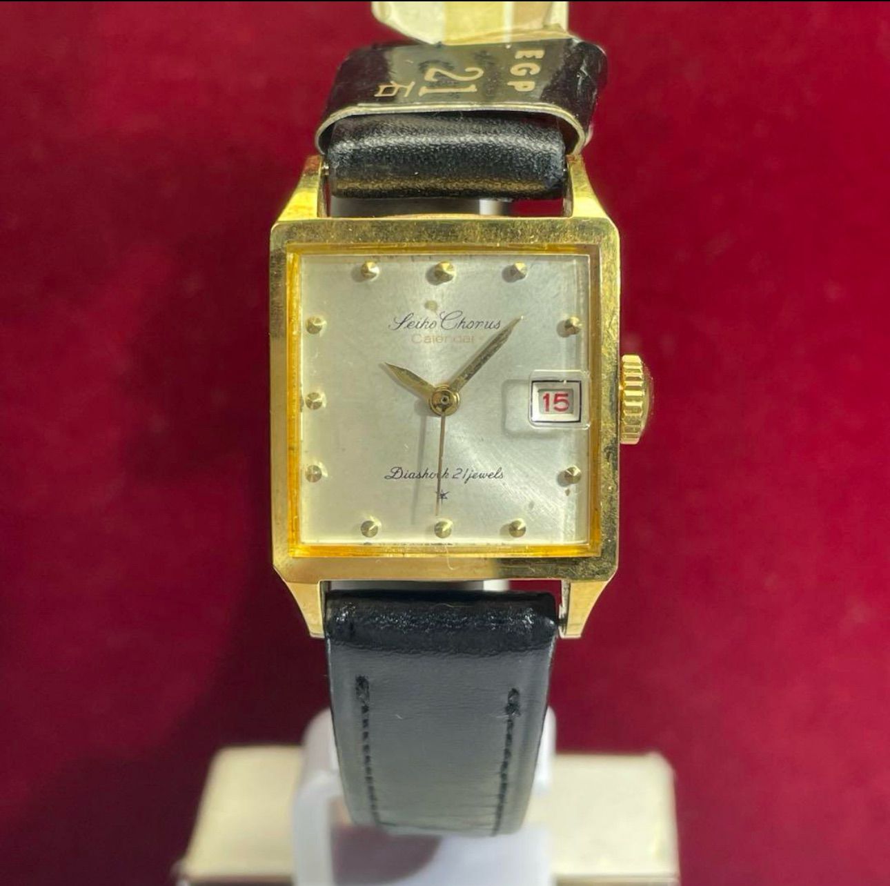 貴重 未使用 60s SEIKO コーラス カレンダー 手巻 日本製 腕時計 OH済 未使用 60s セイコー コーラス カレンダー 腕時計