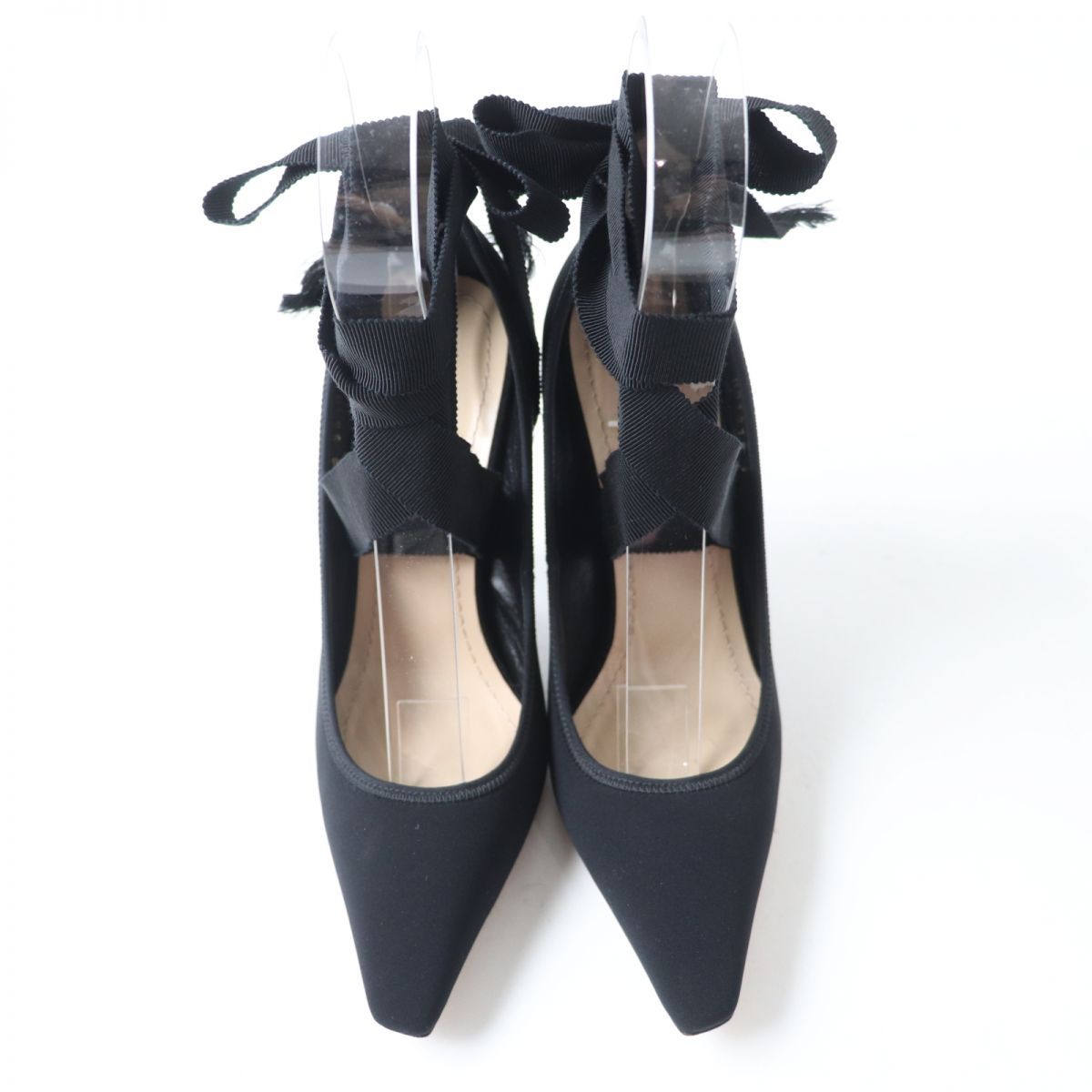 美品☆Christian Dior クリスチャンディオール アンクルリボン クリア  