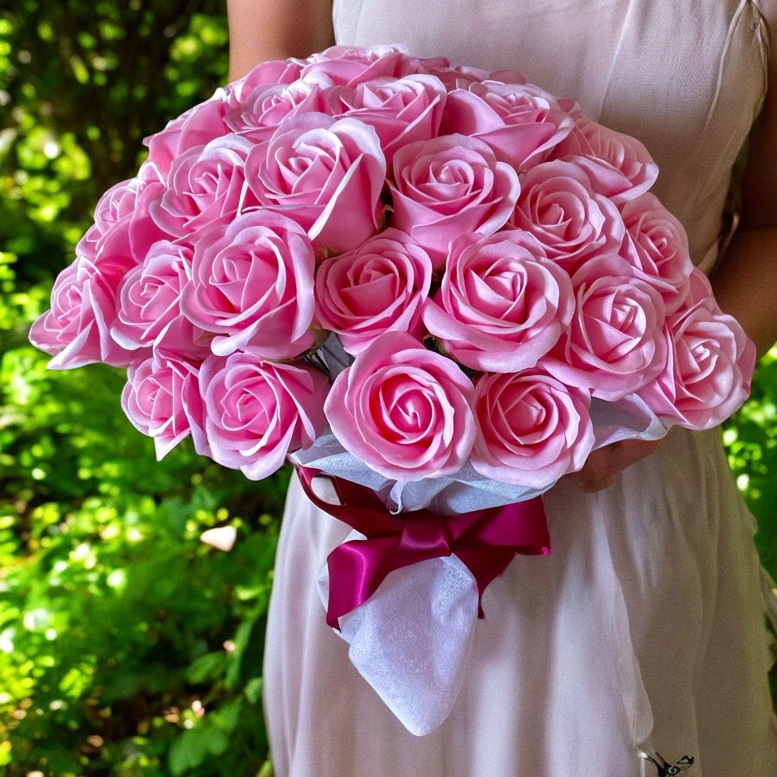 ピーチピンク L(100本) サヴォンローズ 花束 ギフト プレゼント ブーケ