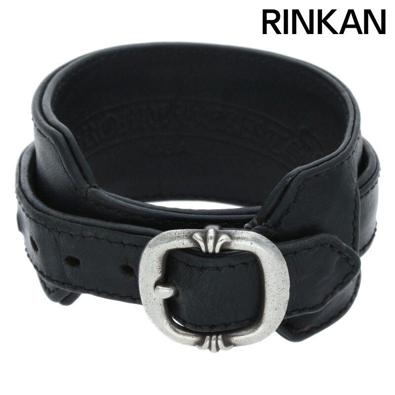 【現金特価】 クロムハーツ レザー BUCKLE/ロックンロール TINY RR ブレスレット