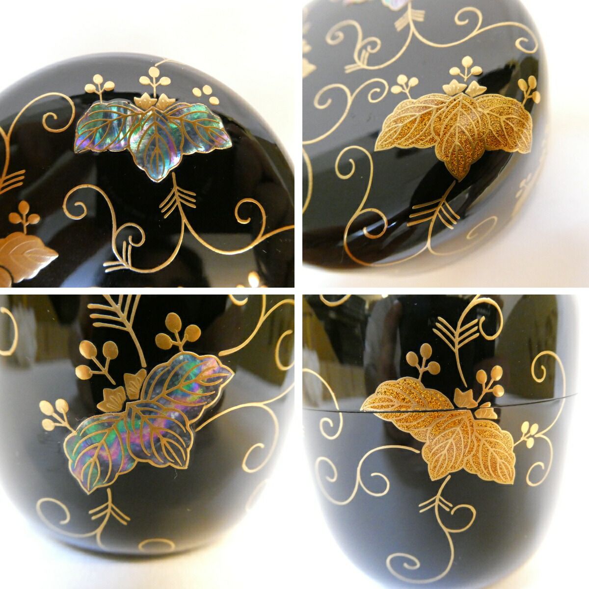 桐唐草蒔絵 大棗