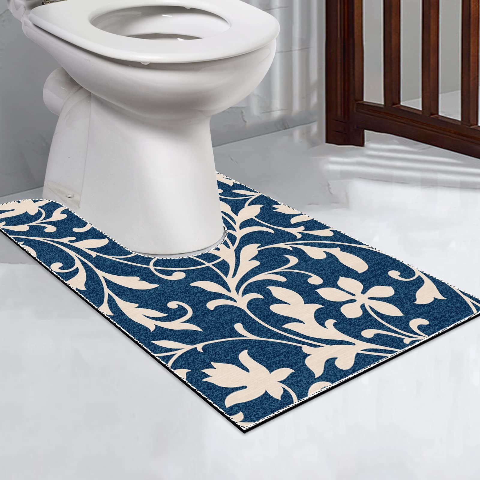 トイレカーペット 滑り止め mat toilet (60*90cm 抗菌 速乾 トイレ敷きマット 洗える といれまっと レギュラーサイズ おしゃれ 008) トイレマット トイレマット 吸水 高密度 ふわふわ トイレまっと