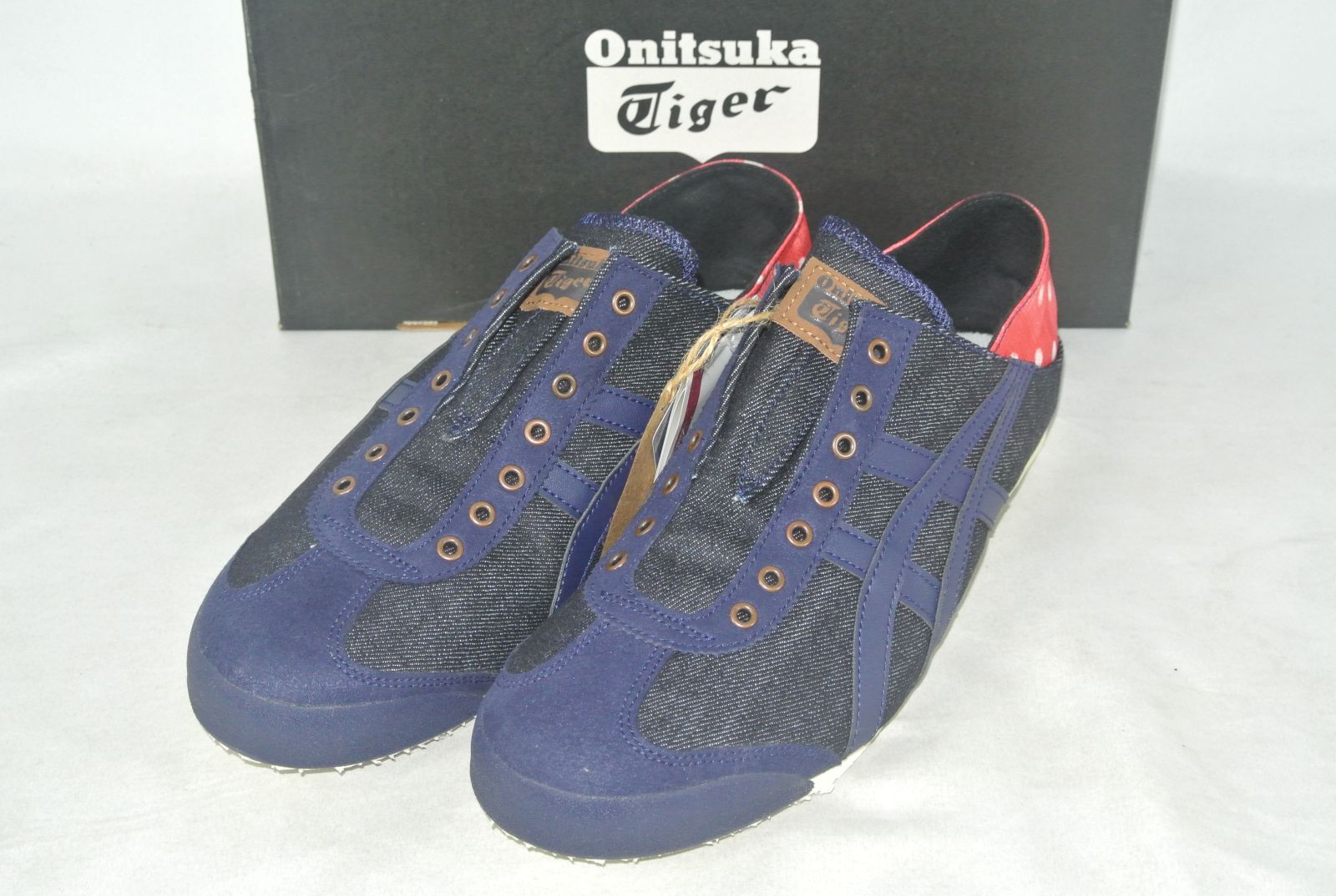 アウトレット onitsuka tiger オニツカタイガー メキシコ66 パラティ デニム スニーカー メンズ ネイビー ブラック レッド 27cm 1183A464 | | 処分