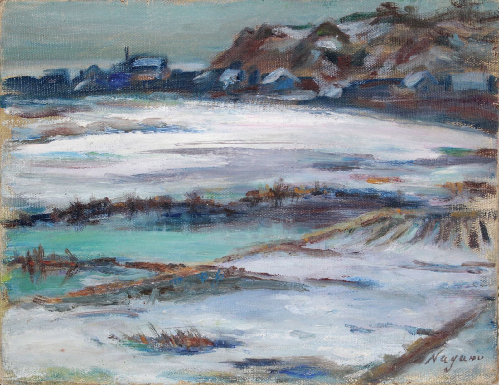 長野 譲『雪解』油彩画【真作保証】 絵画 長野 譲『雪解』油彩画【真作保証】 絵画 - メルカリ