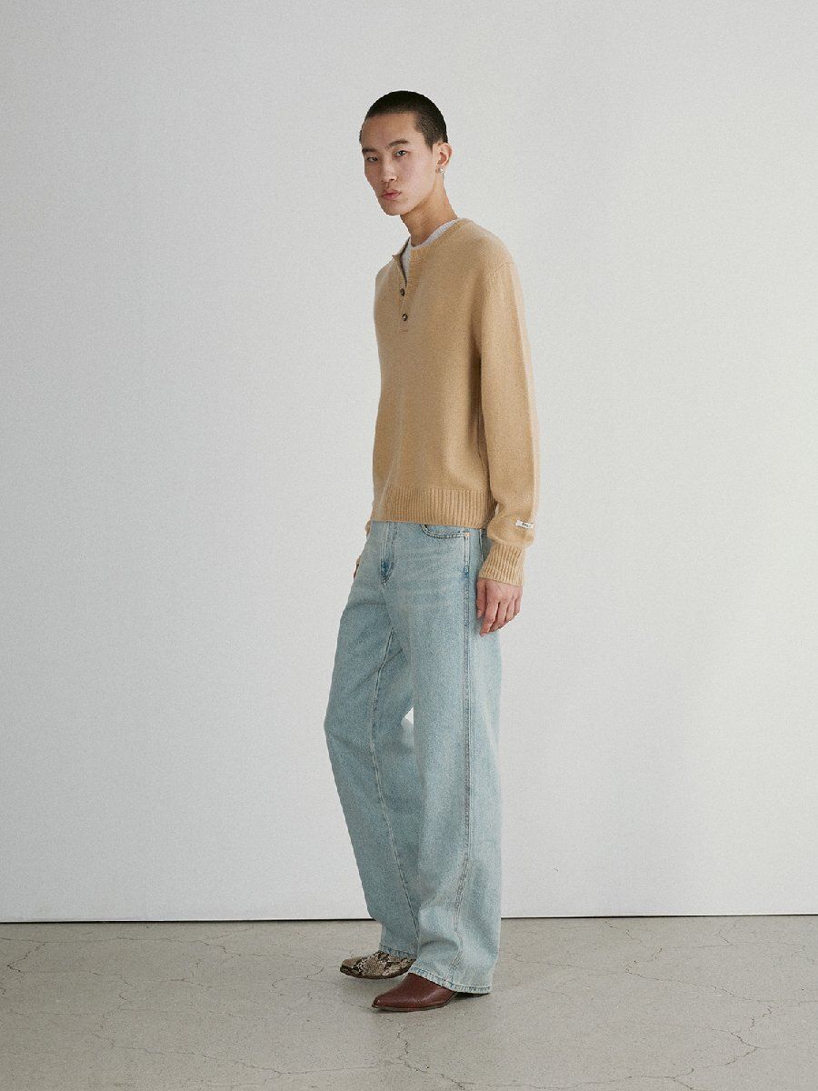 24FW【未使用】RECTO(レクト) DOUBLE LAYERS KNIT TOP (BEIGE