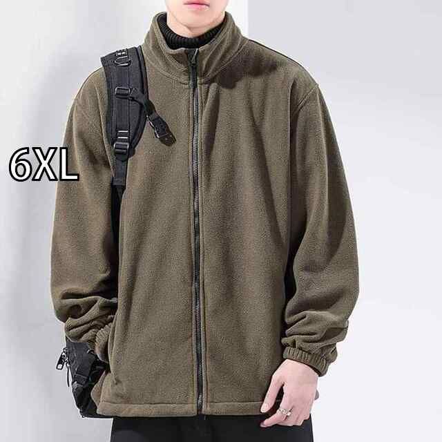 [6XL]春 コーデ メンズ  服 シンプル ファッション オシャレ 大人 かっこいい 大きいサイズ ストリート 紳士服  フリース カーディガン ジャケット スウェットシャツ フリース ジャケット 冬 