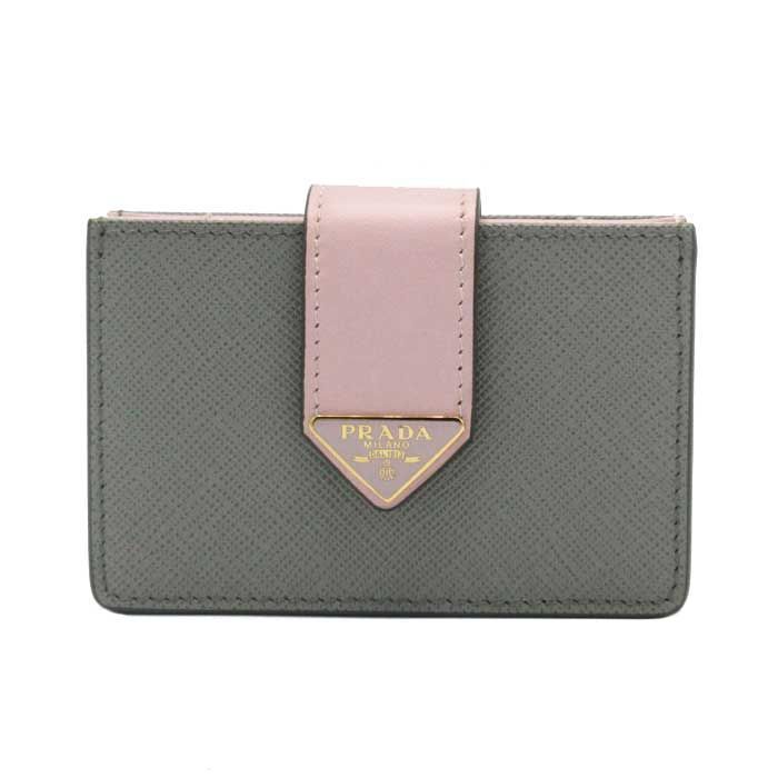 プラダ カードケース PRADA PORTACARTE DI CRED. 1MC211 2DYG F0BP9 SAFFIANO TAB | ARDESIA ALABASTRO アウトレット レディース