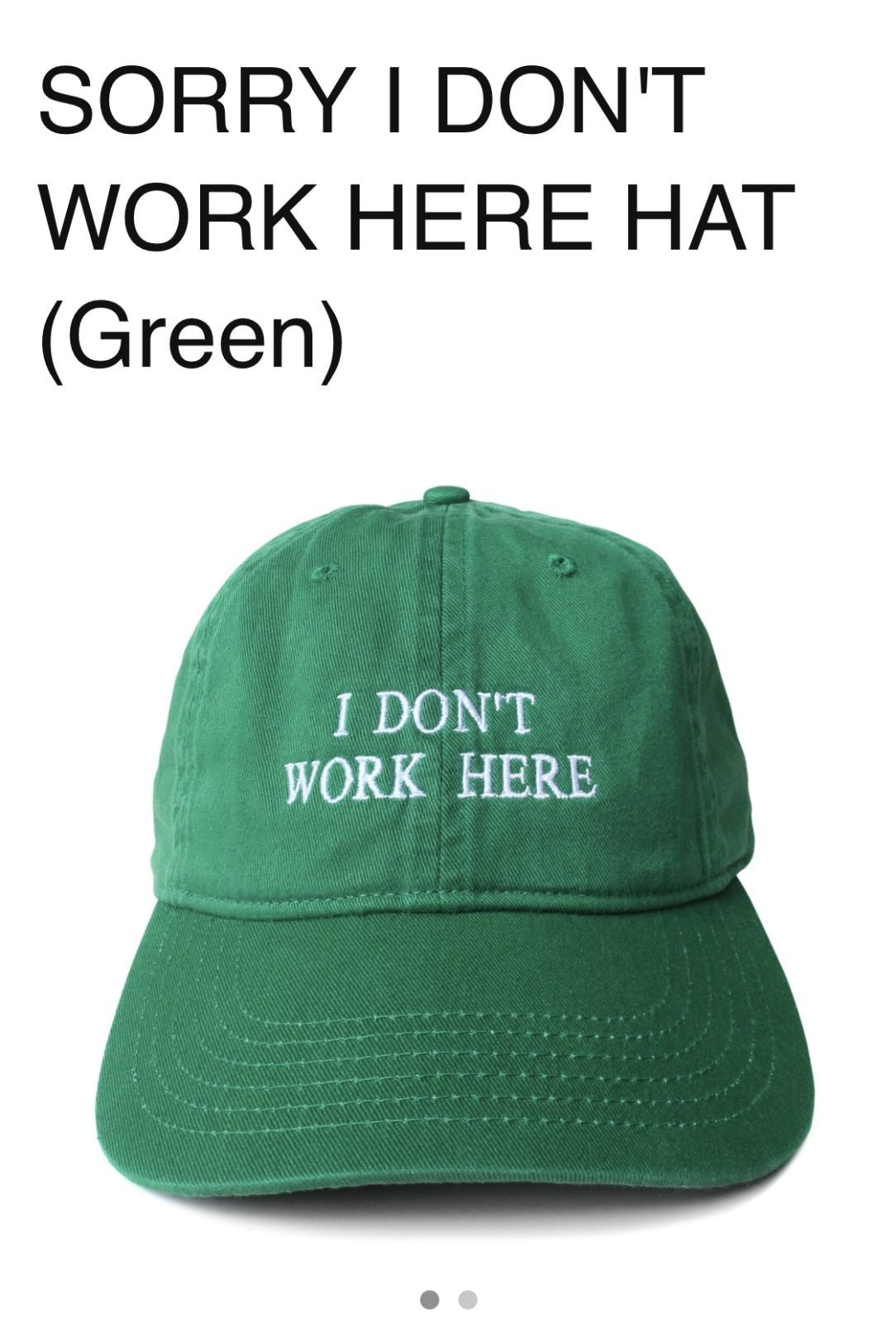 新品】IDEA BOOKS CAP（アイデアブックスキャップ） SORRY I DON