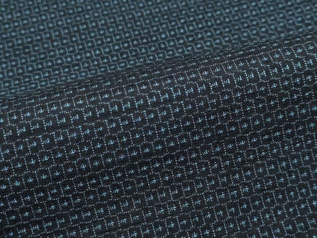 平和屋本店□極上 男性 越後亀甲紬 アンサンブル 100亀甲 草木染 証紙