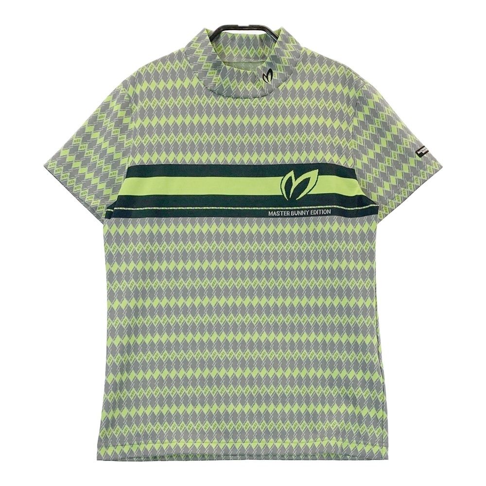 サイズ 1 MASTER BUNNY EDITION マスターバニーエディション 2025年 半袖ハイネックTシャツ 総柄 グレー系 240101455580 ゴルフウェア レディース ストスト