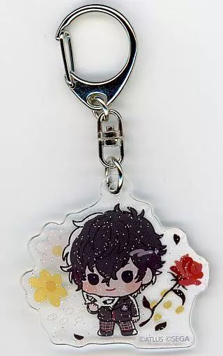 中古】雑貨 主人公(ペルソナ5) 25周年ラメ入りアクリルキーホルダー