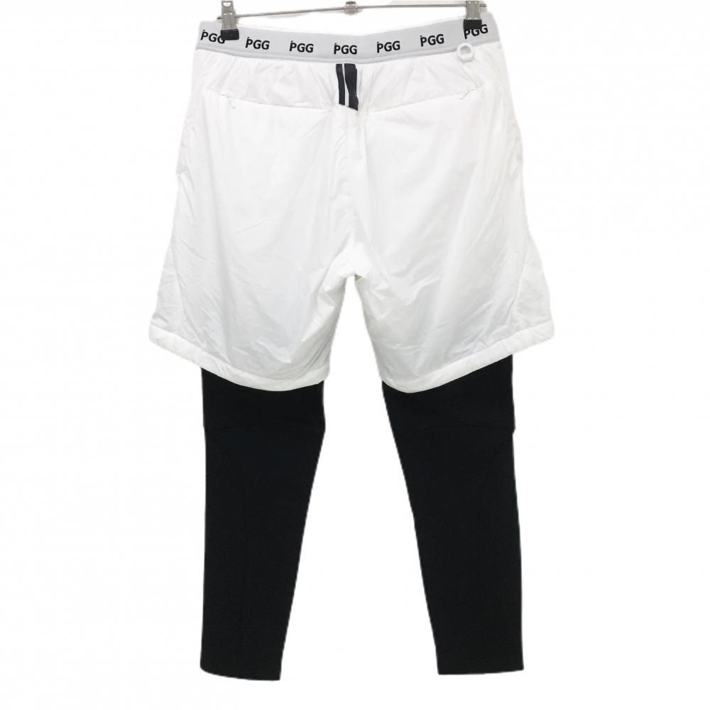 PGGパーリーゲイツ 中綿切替パンツ 白×黒 ハーフパンツ レギンス裏起毛 メンズ 4 M ゴルフウェア PEARLY GATES