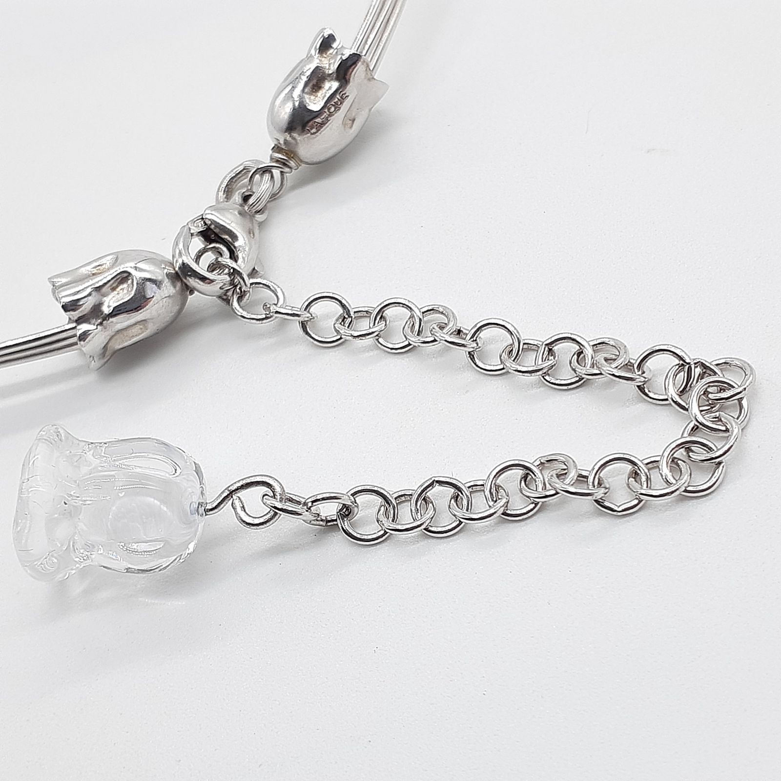 LALIQUE ミュゲ　シルバーチョーカー LALIQUE ラリック ネックレス チョーカー ミュゲ Muguet Flower