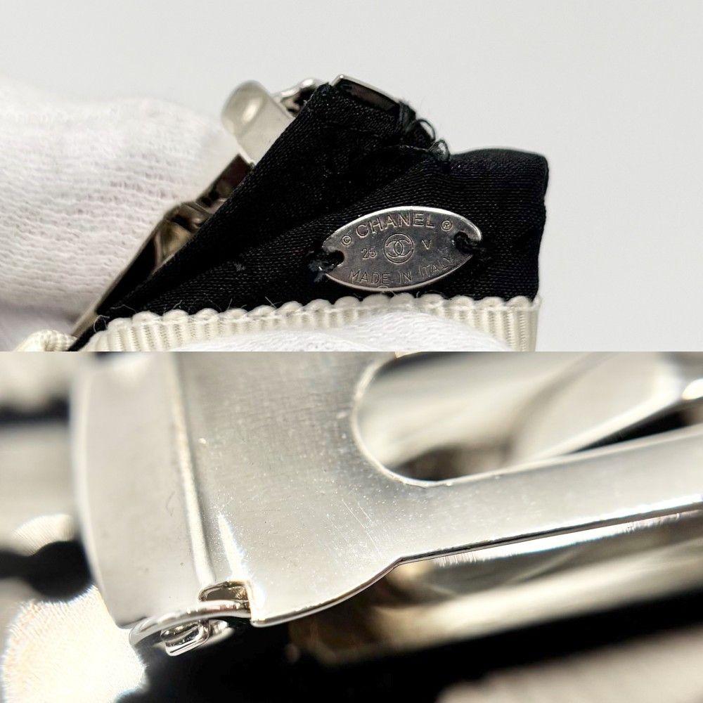 CHANEL シャネル ヘアアクセサリー リボン バレッタ 髪飾り ココマーク