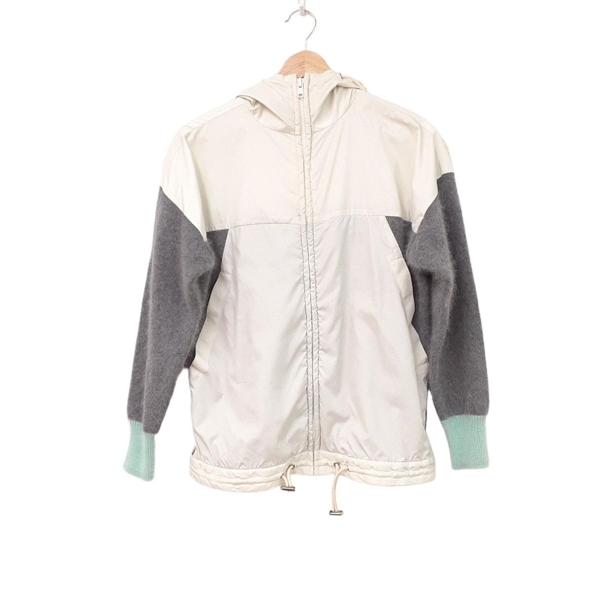 sacai luck サカイラック ブルゾン サイズ2 M レディース - アイボリー×グレー 長袖|ニット|秋|冬