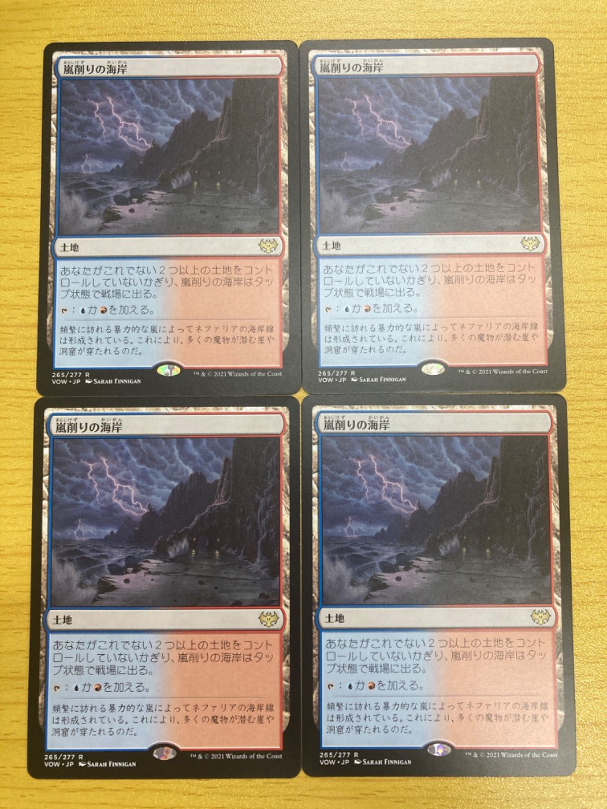 MTG 嵐削りの海岸 日本語 4枚セット - マジック：ザ・ギャザリング