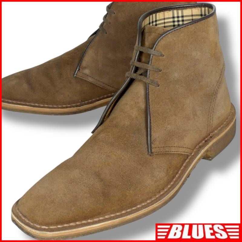 BURBERRY LONDON バーバリー チャッカブーツ 26.5 デザートブーツ スエード 本革 メンズ 茶 キャメル チャッカブーツサイズ26.5cm一覧←SEULB屋着古← TN2014