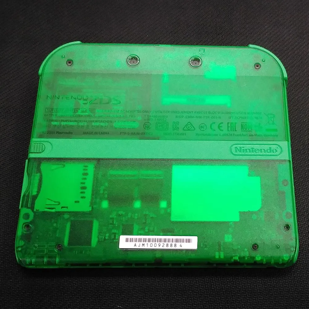 【美品】ニンテンドー2DS『ポケットモンスター緑』限定パック　 任天堂 2DS 3DS]ニンテンドー2DS クリアグリーン 『ポケットモンスター 緑』限定