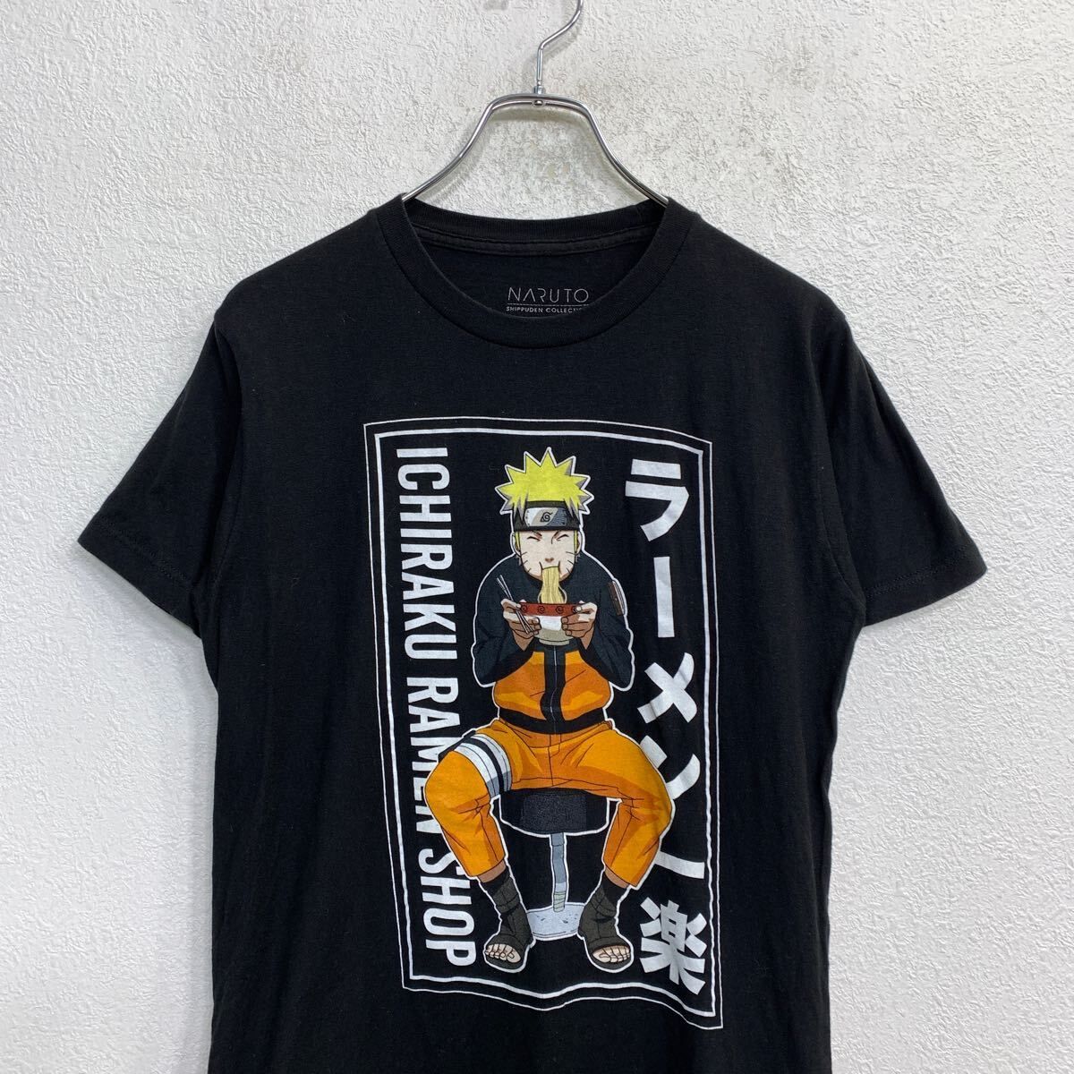 NARUTO 半袖 プリント キャラクターTシャツ Sサイズ ナルト ブラック 